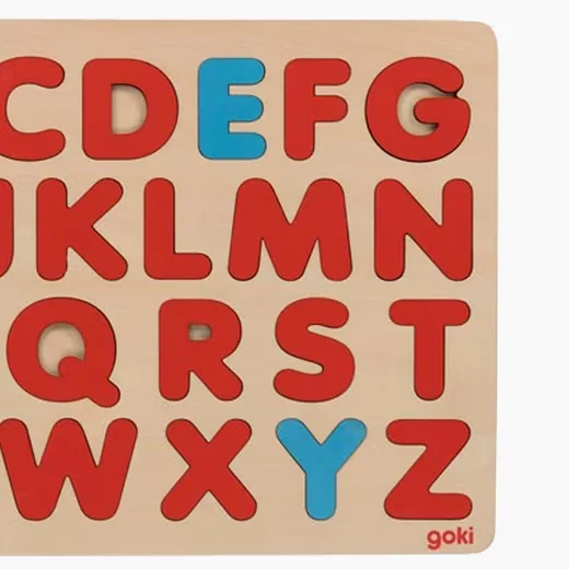 Goki Lernspielzeug Alphabetpuzzle nach Art Montessori