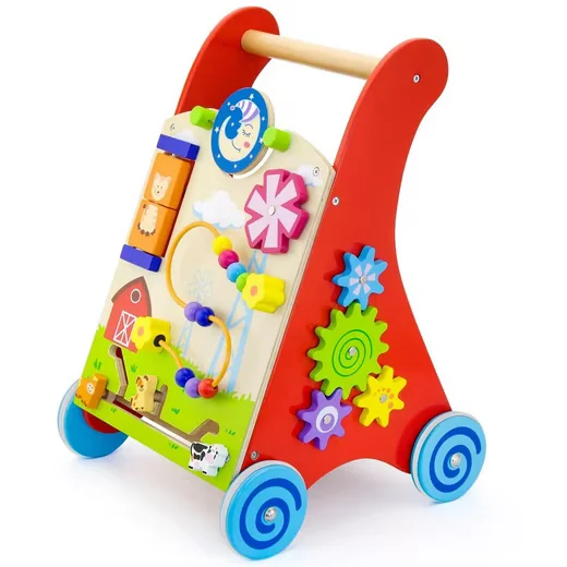 TIKTAKTOO Lauflernwagen Baby Walker mit Activity-Motorikbrett