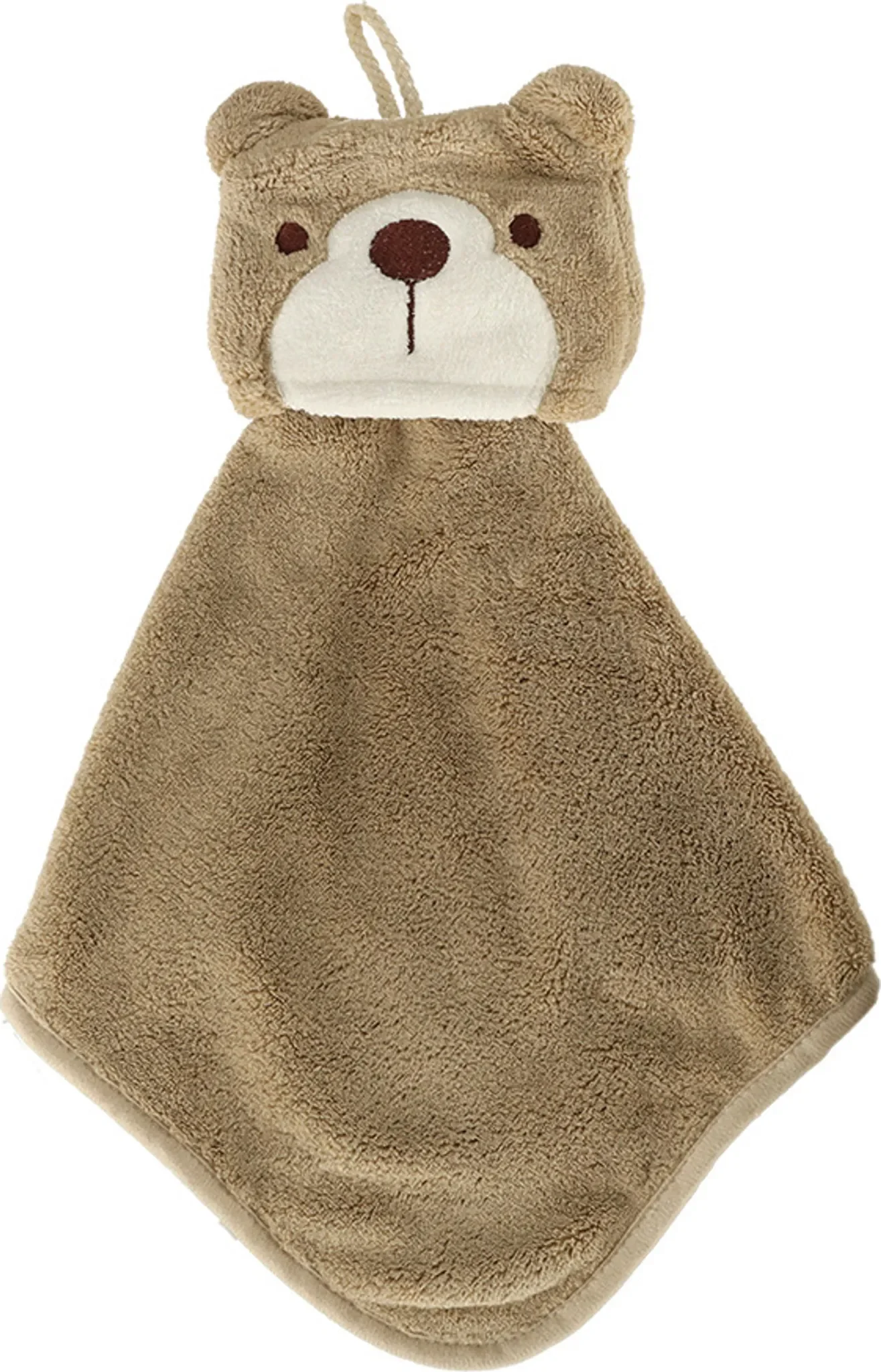 Kinderzimmerhandtuch „Teddybär“ – weich & kompakt, braun, ca. 42 × 25 cm