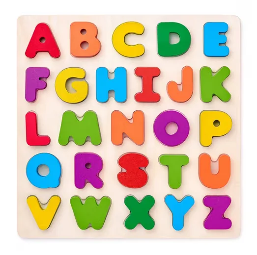 WOODYLAND Holzpuzzle ABC Buchstaben Lernspielzeug 26-teilig 90634