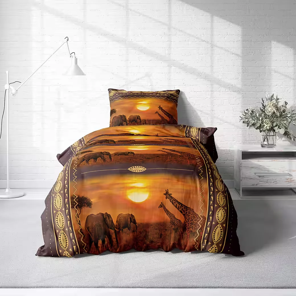 ONE HOME Bettwäsche Afrika Savanne Motiv
