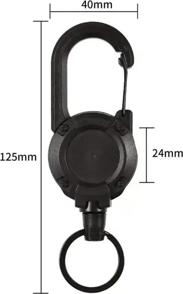 OEM Karabiner mit aufrollbarem Seil hellbraun KP37832
