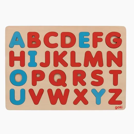 Goki Lernspielzeug Alphabetpuzzle nach Art Montessori