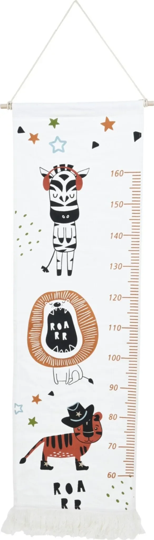 Messlatte aus Canvas für Kinder – Wandteppich Größenmesser, ca. 140 × 55 cm