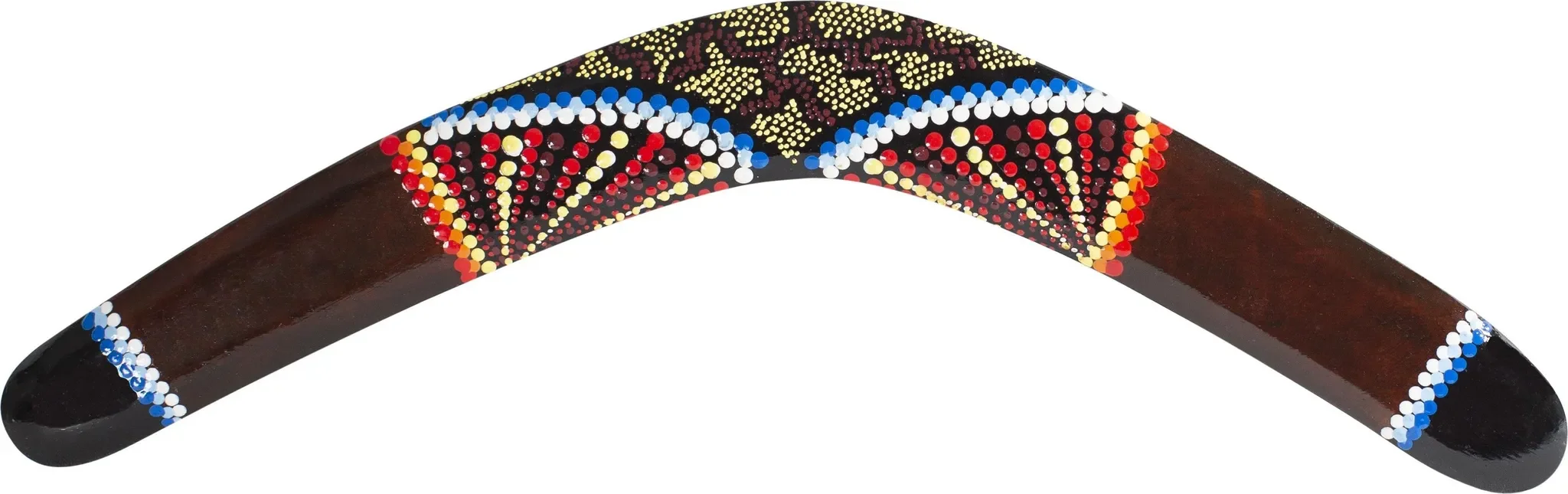 Boomerang 50 cm – Handbemalt im Aboriginal-Dotpainting-Stil