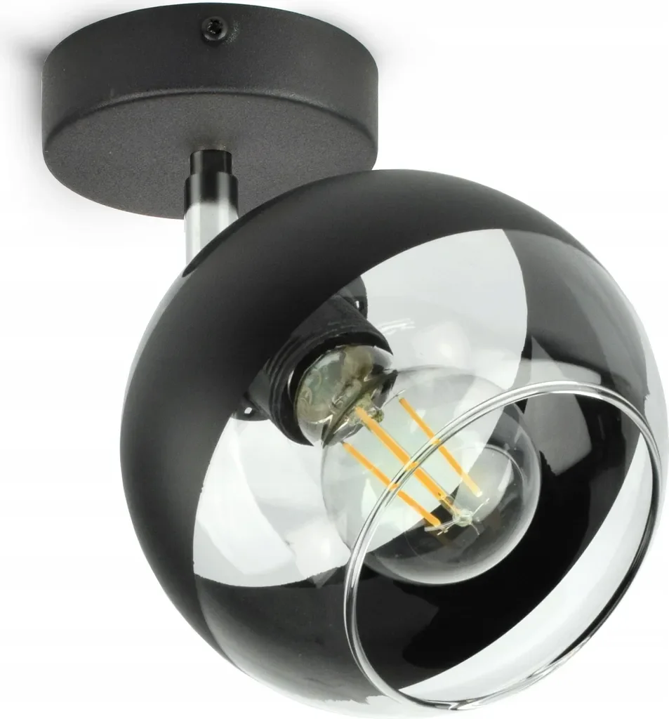 Luxolar LED Deckenleuchte schwenkbar schwarz E27 Glaskugeln Küche