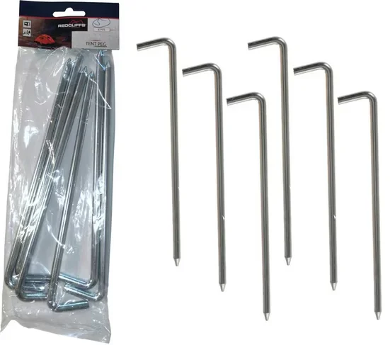 REDCLIFFS Zeltheringe Metall 6er Set Zeltnägel Erdnägel Camping