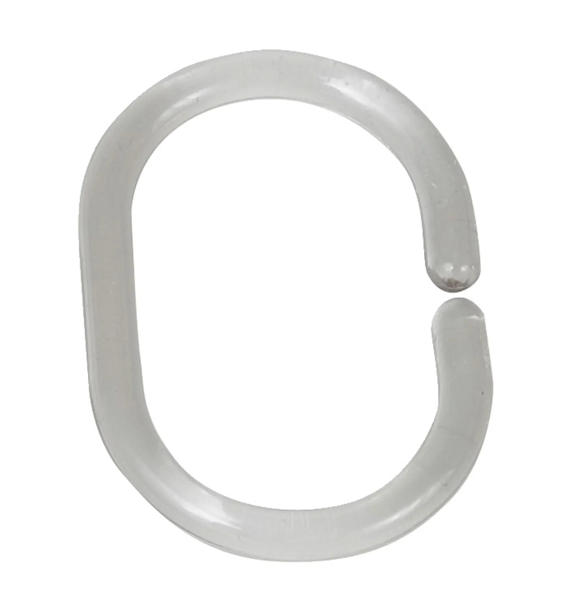 Duschvorhangringe – Transparent, 12er-Set