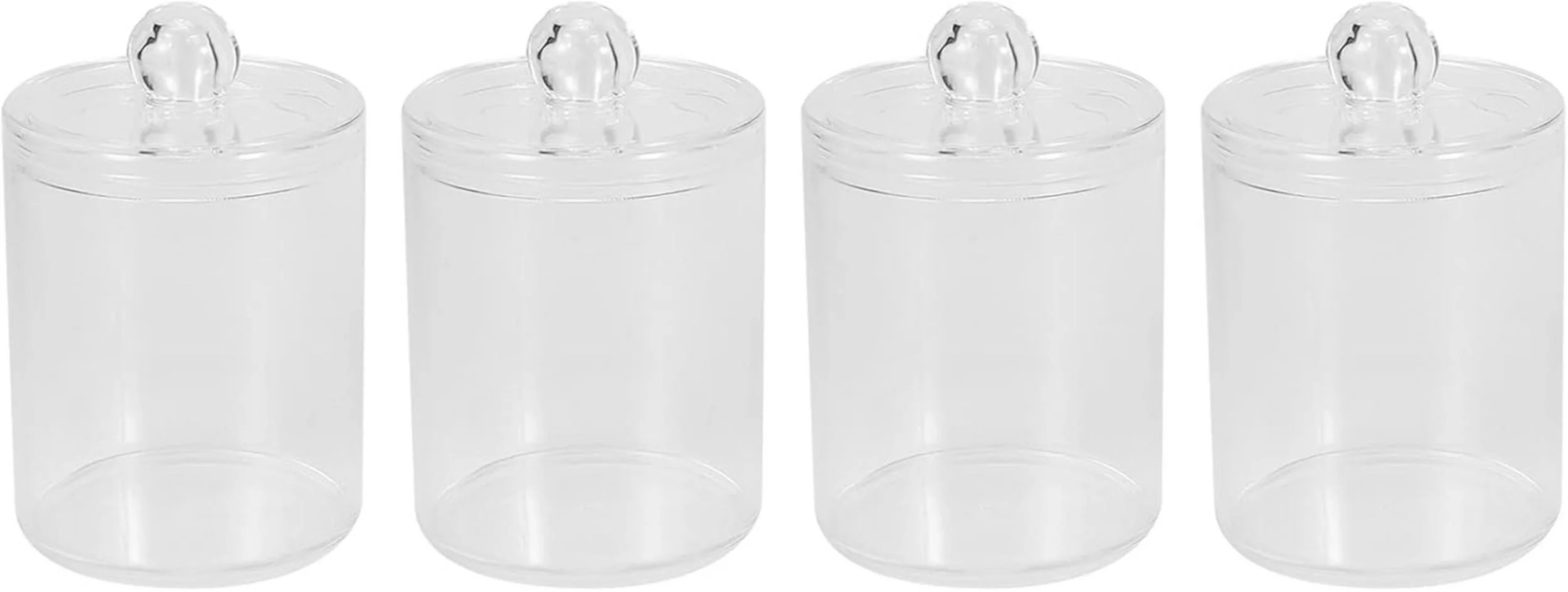 UE STOCK Aufbewahrungsbox 4er Set – Transparente Organizer für Wattestäbchen & Kleinteile