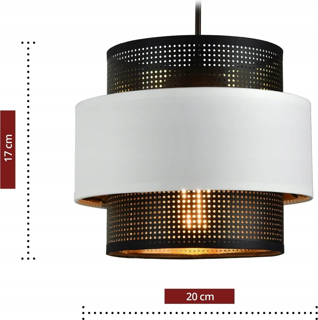 Luxolar LED Pendelleuchte Deckenleuchte E27 60W weiß schwarz
