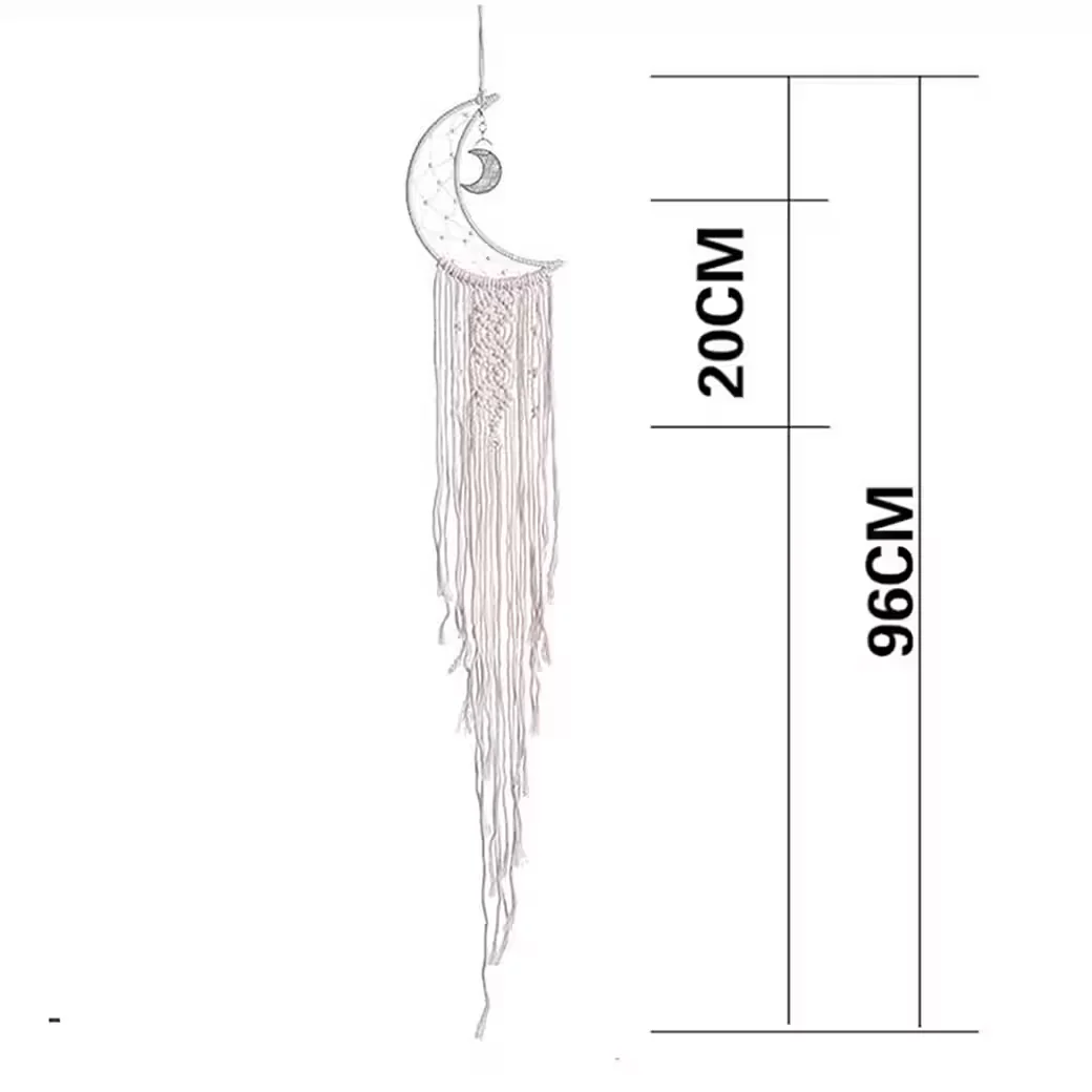 ZAEWRY Makramee Wandbehang Boho handgewebt Wandteppich Wanddeko