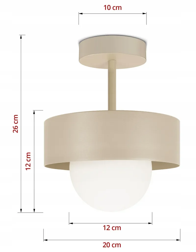 Luxolar LED Deckenleuchte G9 15W Beige-Grau für Wohnzimmer Küche
