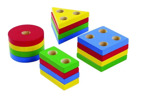 PLANTOYS Lernspielzeug Sortierbrett Holz geometrische Formen