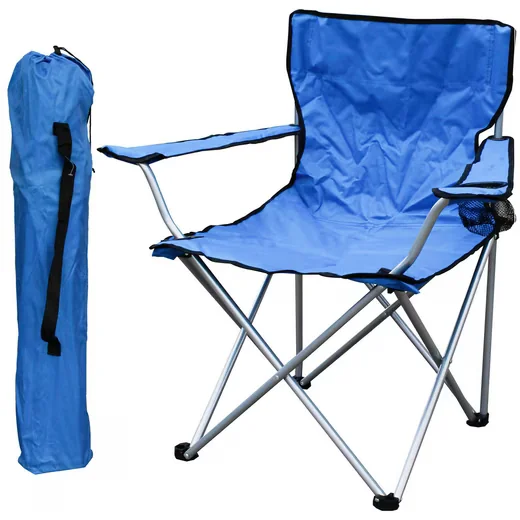 MOJAWO Klappstuhl Anglersessel Getränkehalter Tasche hellblau 120kg