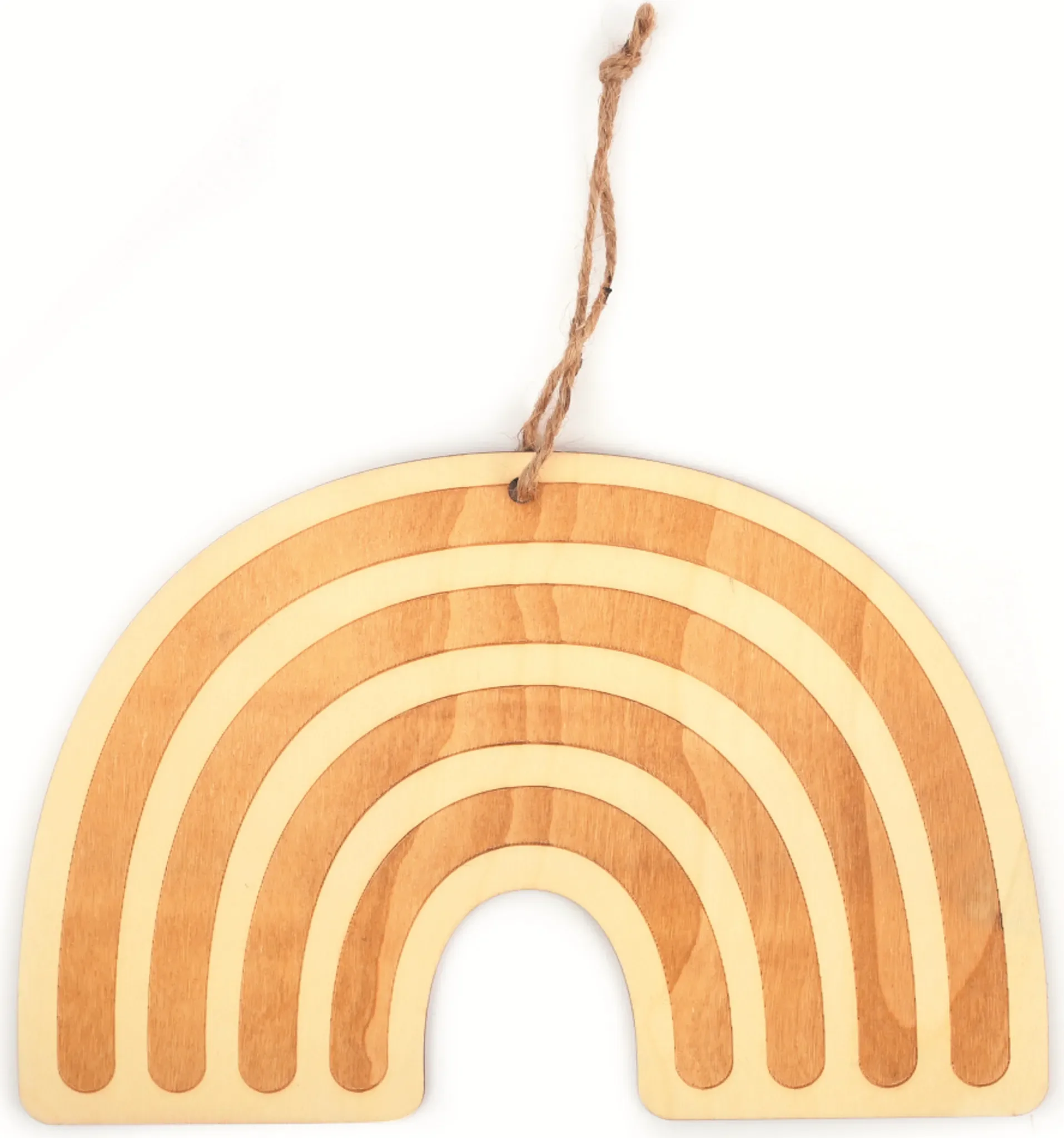 Holz-Regenbogen zum Aufhängen – DIY Deko, natur, ca. 25 × 16 cm