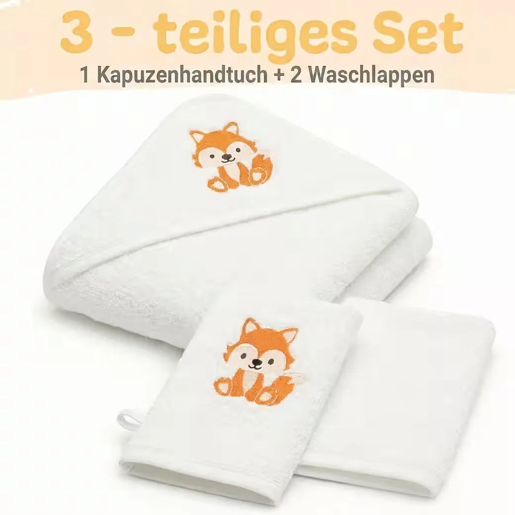 BABYKAJO Kapuzenhandtuch Baby 80x80 cm und 100x100 cm