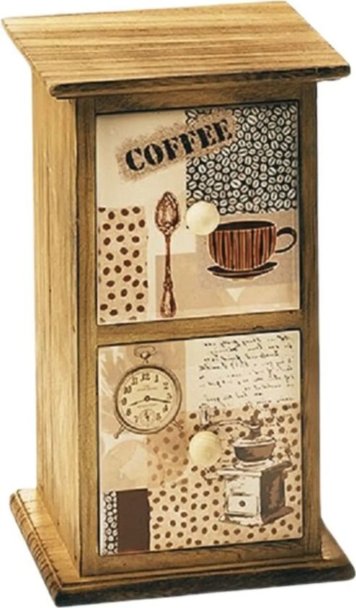 Mini-Kommode im Landhaus-Stil – Schubladenschränkchen mit Keramik-Fliesen