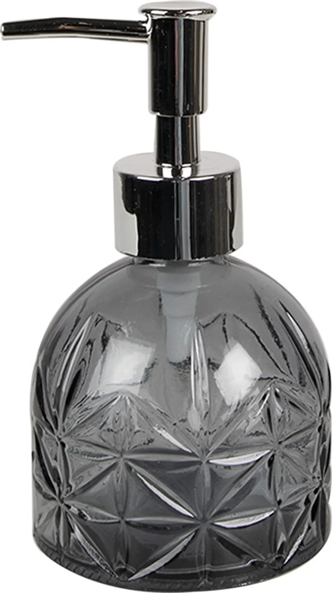 Seifenspender aus Glas – 225 ml, Schwarz, Clayre & Eef