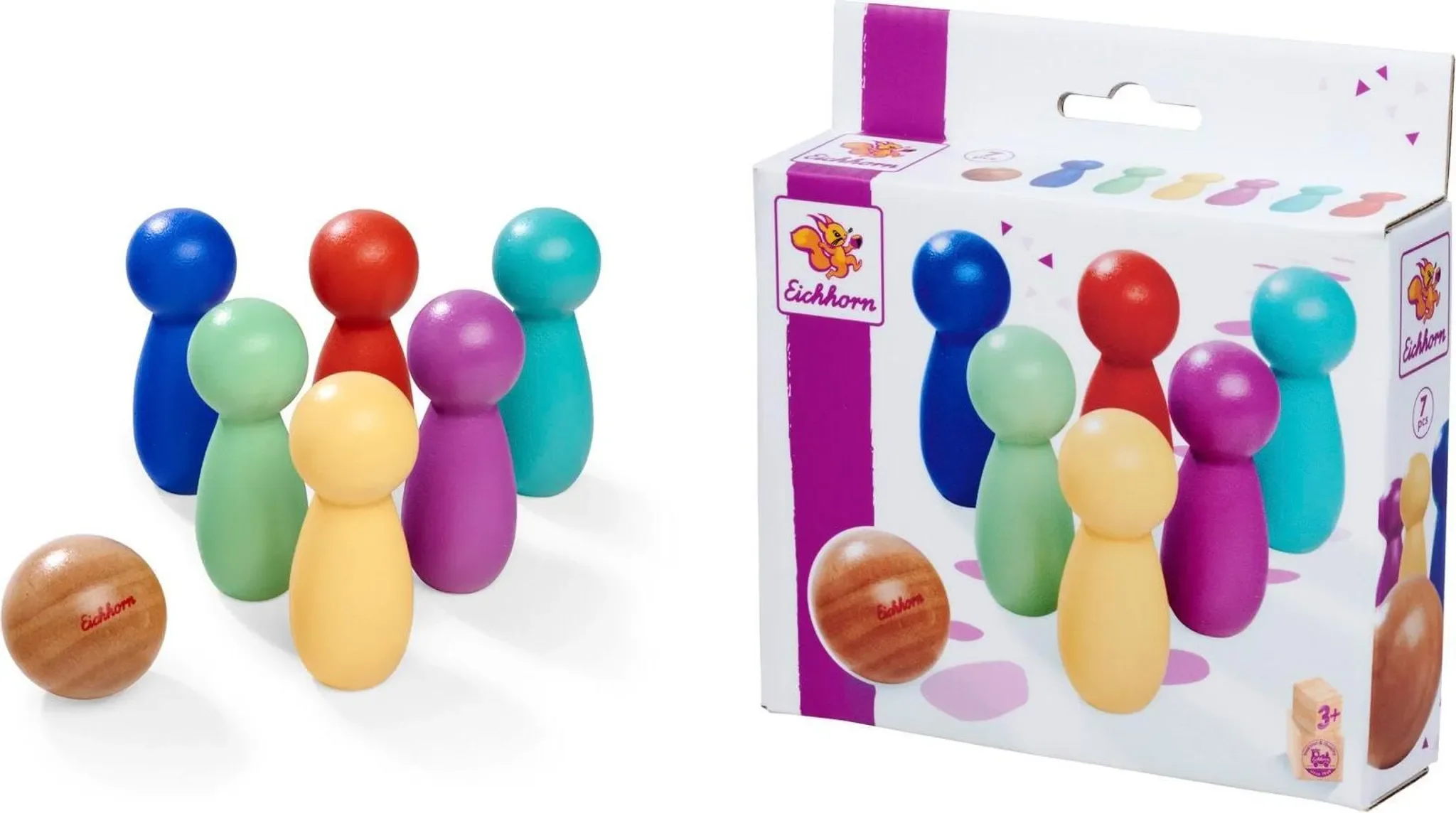 Eichhorn Bowling Spiel – Tisch-Bowling aus Holz