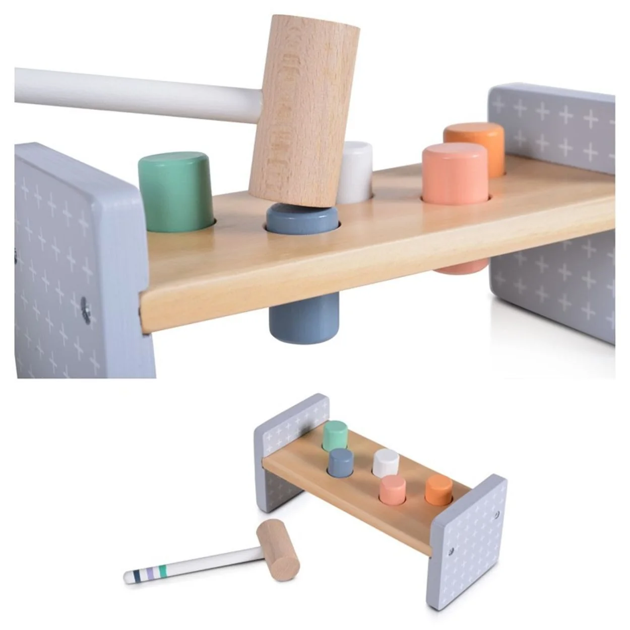 MONI Spielcenter Hammerspiel 2525 Holzspielzeug für Kinder