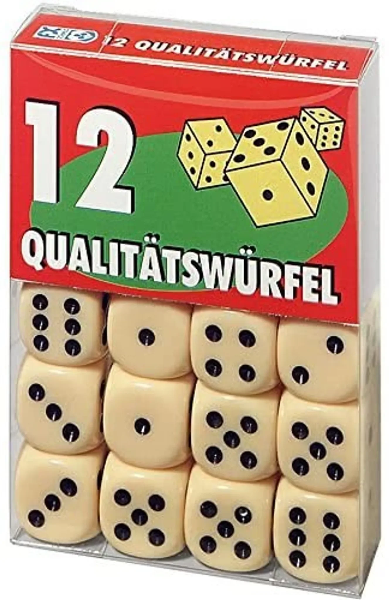 12 Qualitätswürfel in Klarsichtbox – Ravensburger / FX Schmid