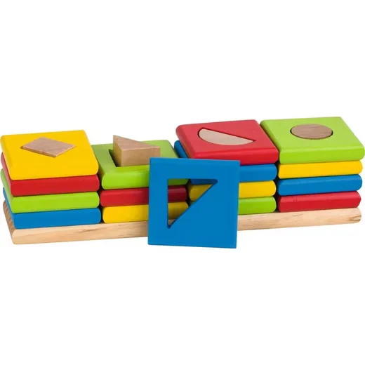 Gollnest und Kiesel Sortierspiel Die 4 Türme Farben und Formen Holz