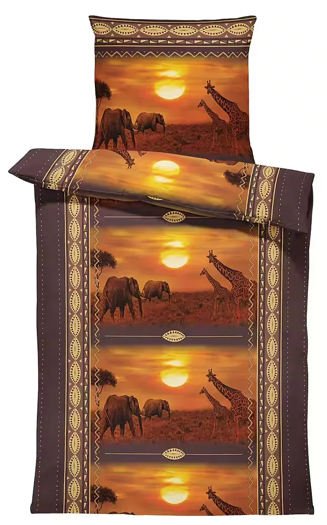 ONE HOME Bettwäsche Afrika Savanne Motiv