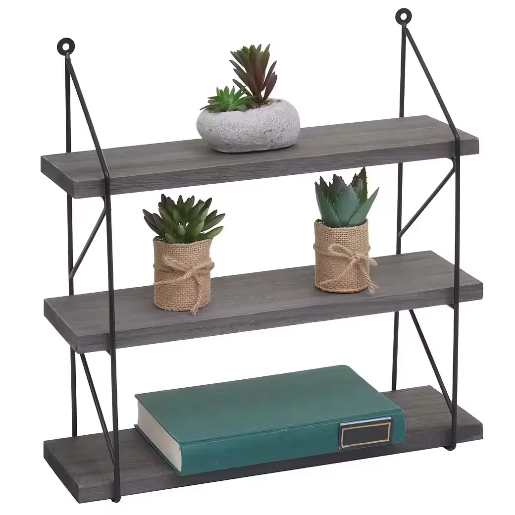 PROREGAL Wandregal Hängeregal 3 Regalböden 40/60 cm breit Industrial