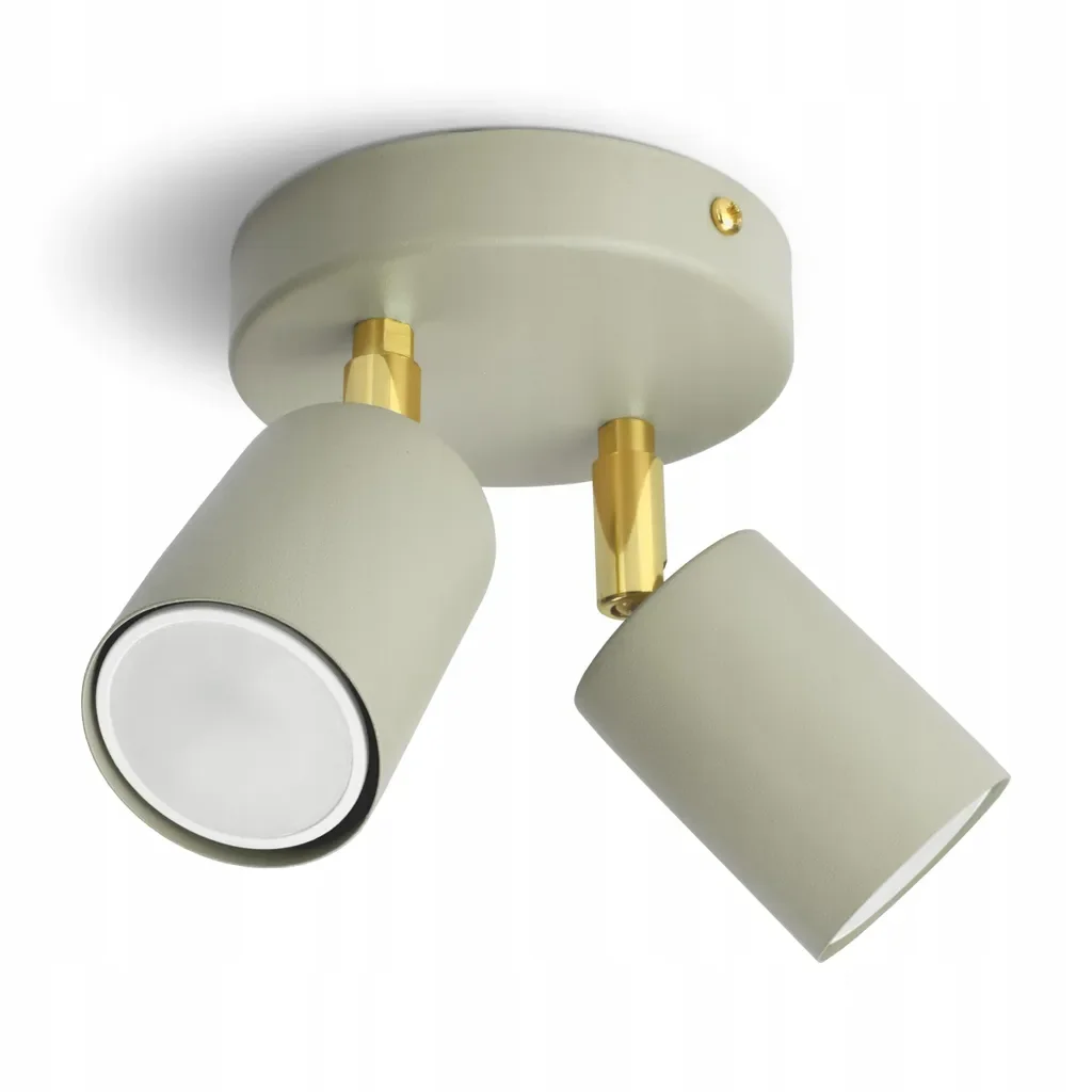 Luxolar LED Deckenleuchte schwenkbar 2-flammig GU10 grün gold 15W