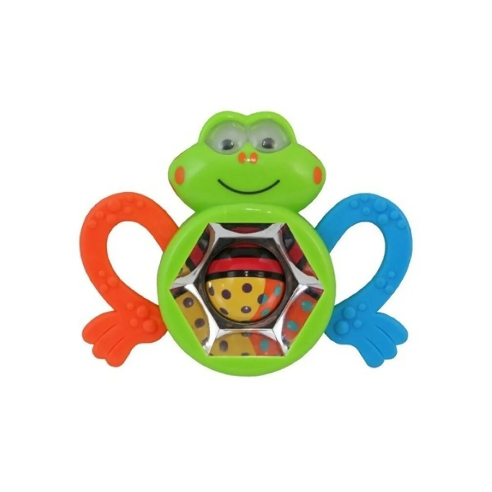 Baby-Rassel Frosch – farbenfrohes Greifspielzeug
