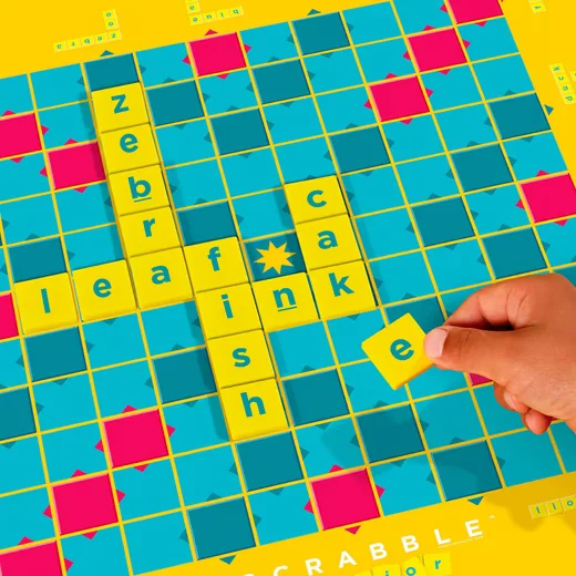 MATTEL GAMES Scrabble Junior Brettspiel für Kinder Wortspiel