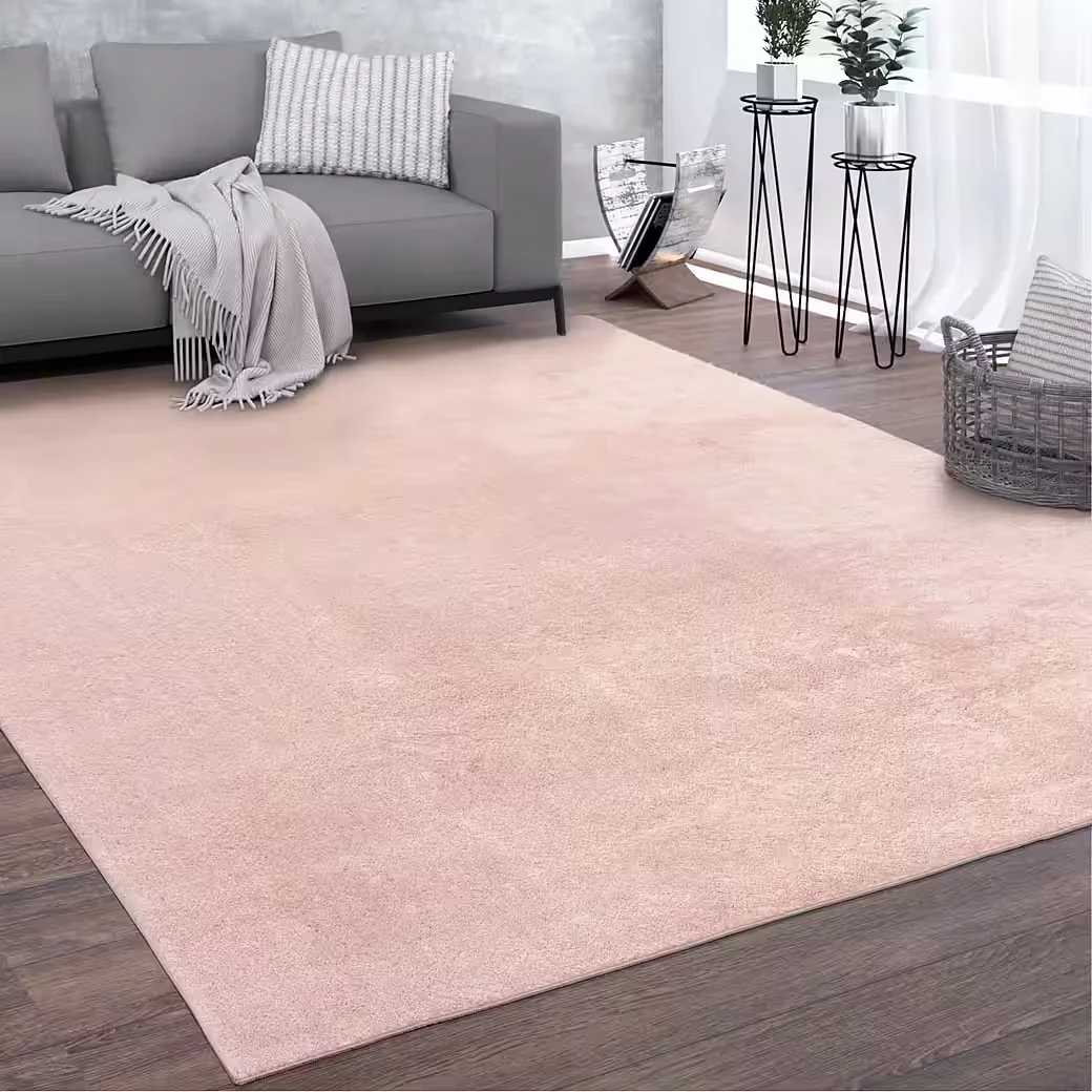KADIMA DESIGN Teppich Kurzflor waschbar Wohnzimmer schmutzabweisend