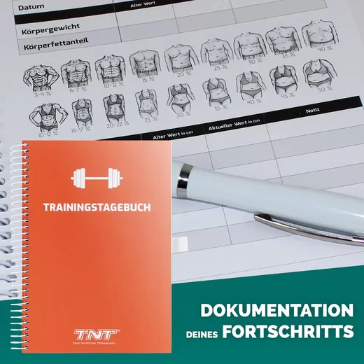 TNT Trainingstagebuch für Fitnessstudio und Krafttraining