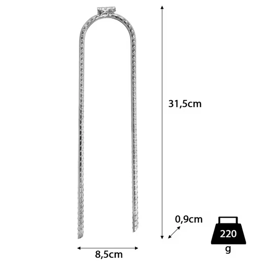 Moritz Zelthering U-Profil Bodenanker 30 cm verzinkter Stahl 1 Stk