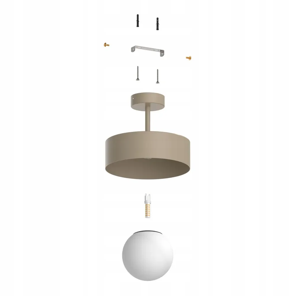 Luxolar LED Deckenleuchte G9 15W Beige-Grau für Wohnzimmer Küche