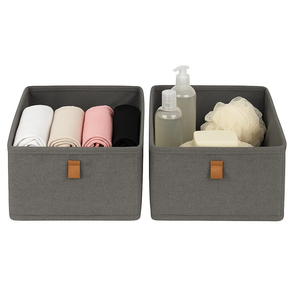 HAUSLEBEN Organizer Aufbewahrungsboxen 2er Set für Schrank und Regal