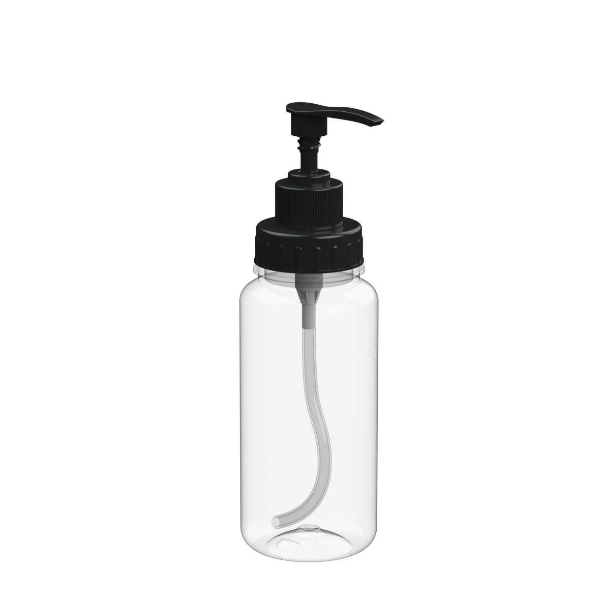 Seifenspender „Basic“ – 400 ml, Transparent/Schwarz