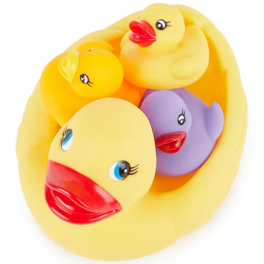 BIECO Schwimmenten Familie 4er Set Badeenten Badespielzeug