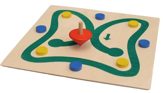 Erzgebirgische Holzspielwaren Ebert Holzspielzeug Kreisel Rodeo 20x20