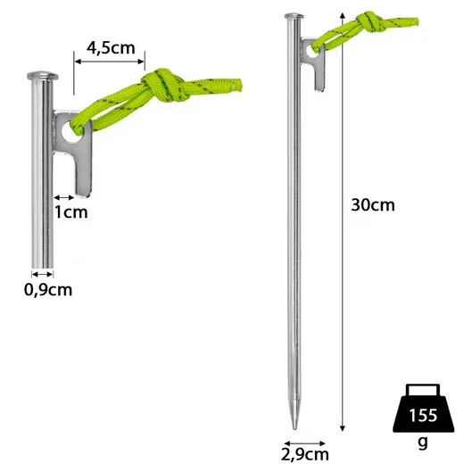 Moritz Zelthering Erdanker 30 cm mit P-Haken 1 Stück