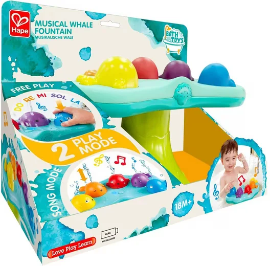 HAPE Badespielzeug Musikalische Wale Badewannenspielzeug Kinder