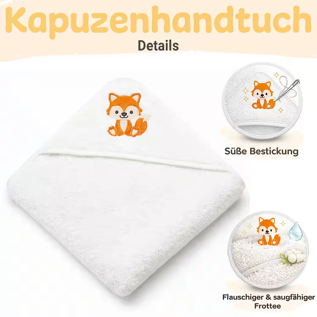 BABYKAJO Kapuzenhandtuch Baby 80x80 cm und 100x100 cm