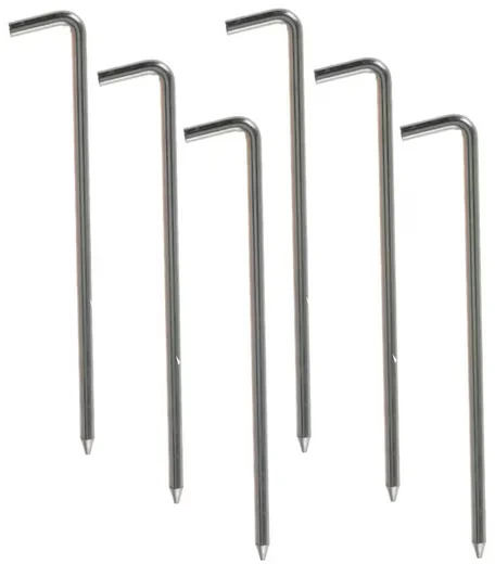 REDCLIFFS Zeltheringe Metall 6er Set Zeltnägel Erdnägel Camping