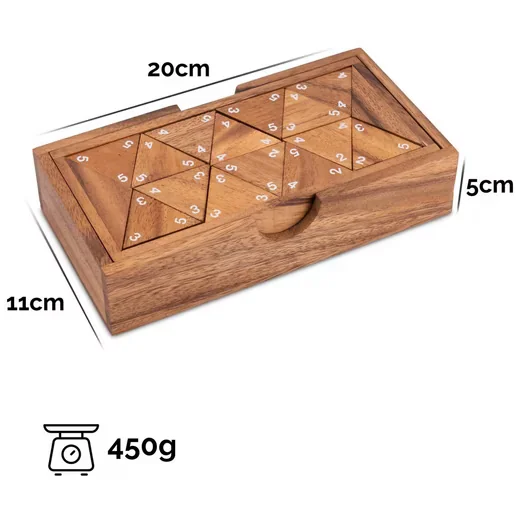 LOGOPLAY Tridomino Legespiel mit weißen Zahlen