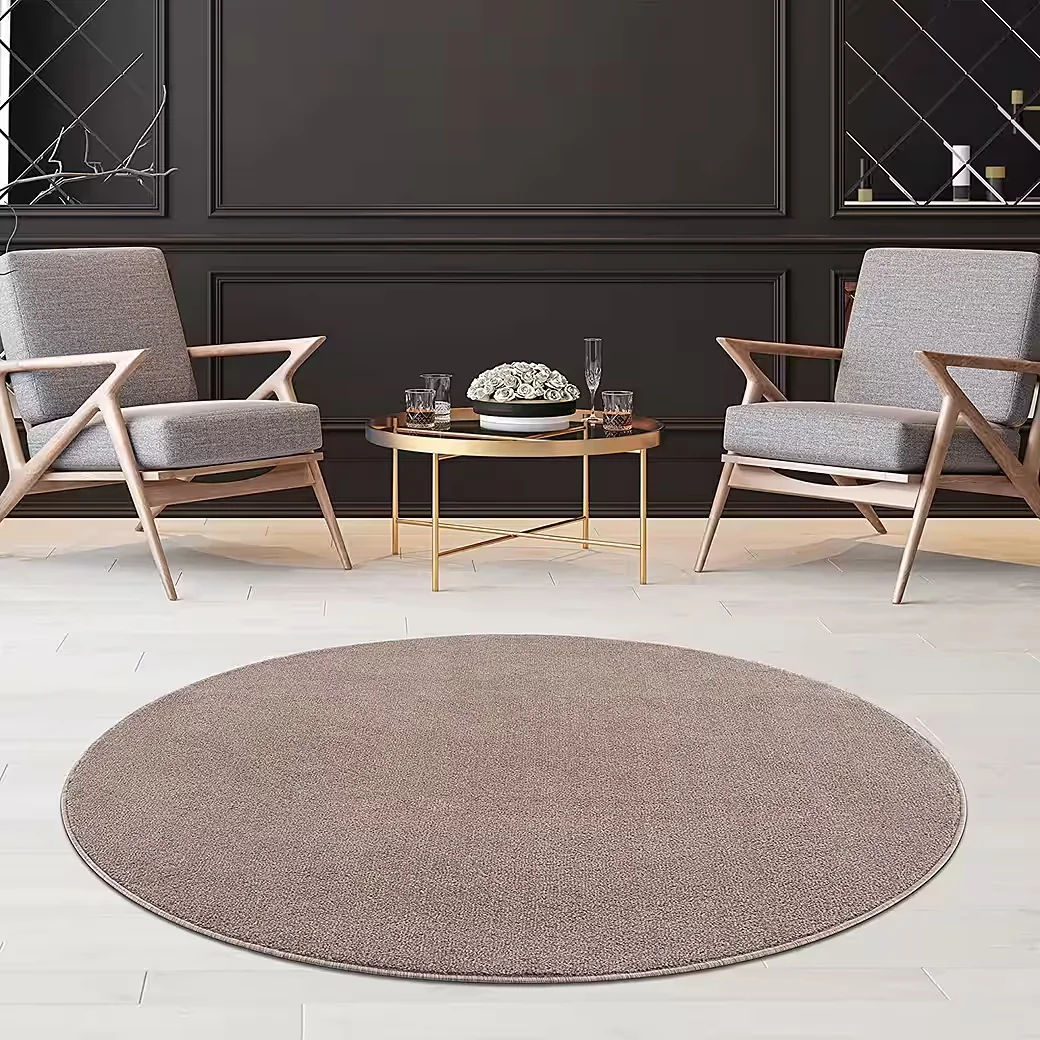 JIMRI Lotus Teppich Kurzflor einfarbig für Wohnzimmer Läufer