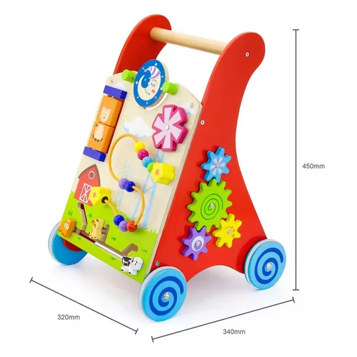 TIKTAKTOO Lauflernwagen Baby Walker mit Activity-Motorikbrett