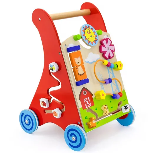TIKTAKTOO Lauflernwagen Baby Walker mit Activity-Motorikbrett