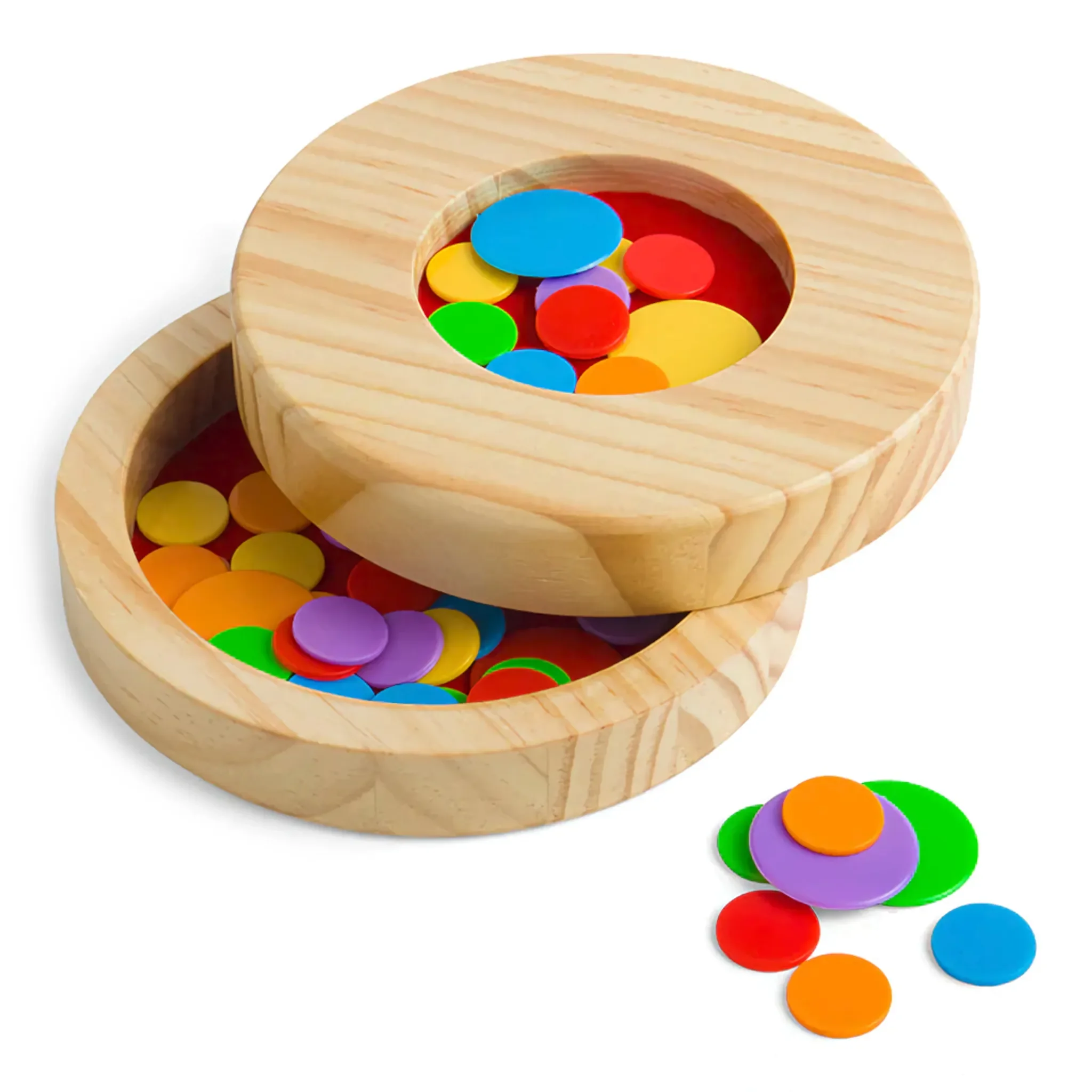 BigJigs Holz Tiddly Winks – klassisches Kinderspiel