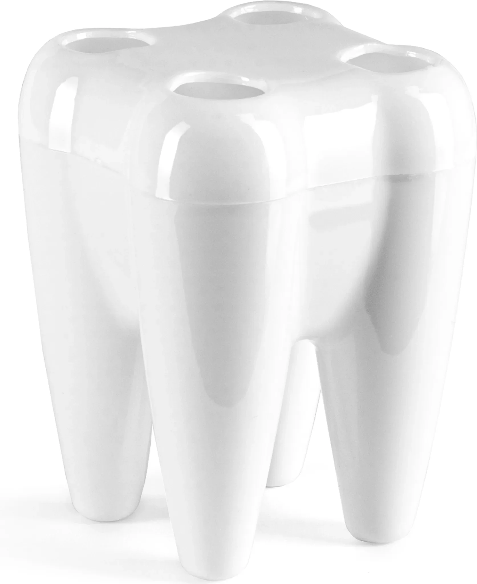 Zahnbürstenhalter „Tooth“ – Weiß, Kunststoff