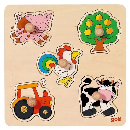 Gollnest und Kiesel Steckpuzzle Auf dem Land Holzpuzzle für Kinder